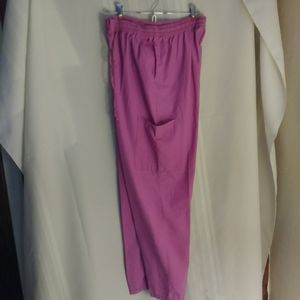 Green town scrub pants